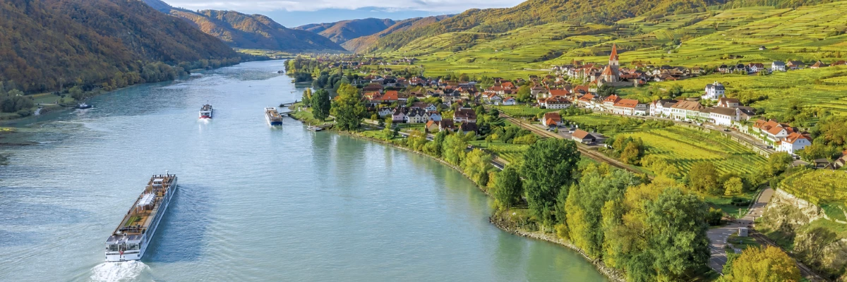 Photo panoramique de la vallée de la Wachau