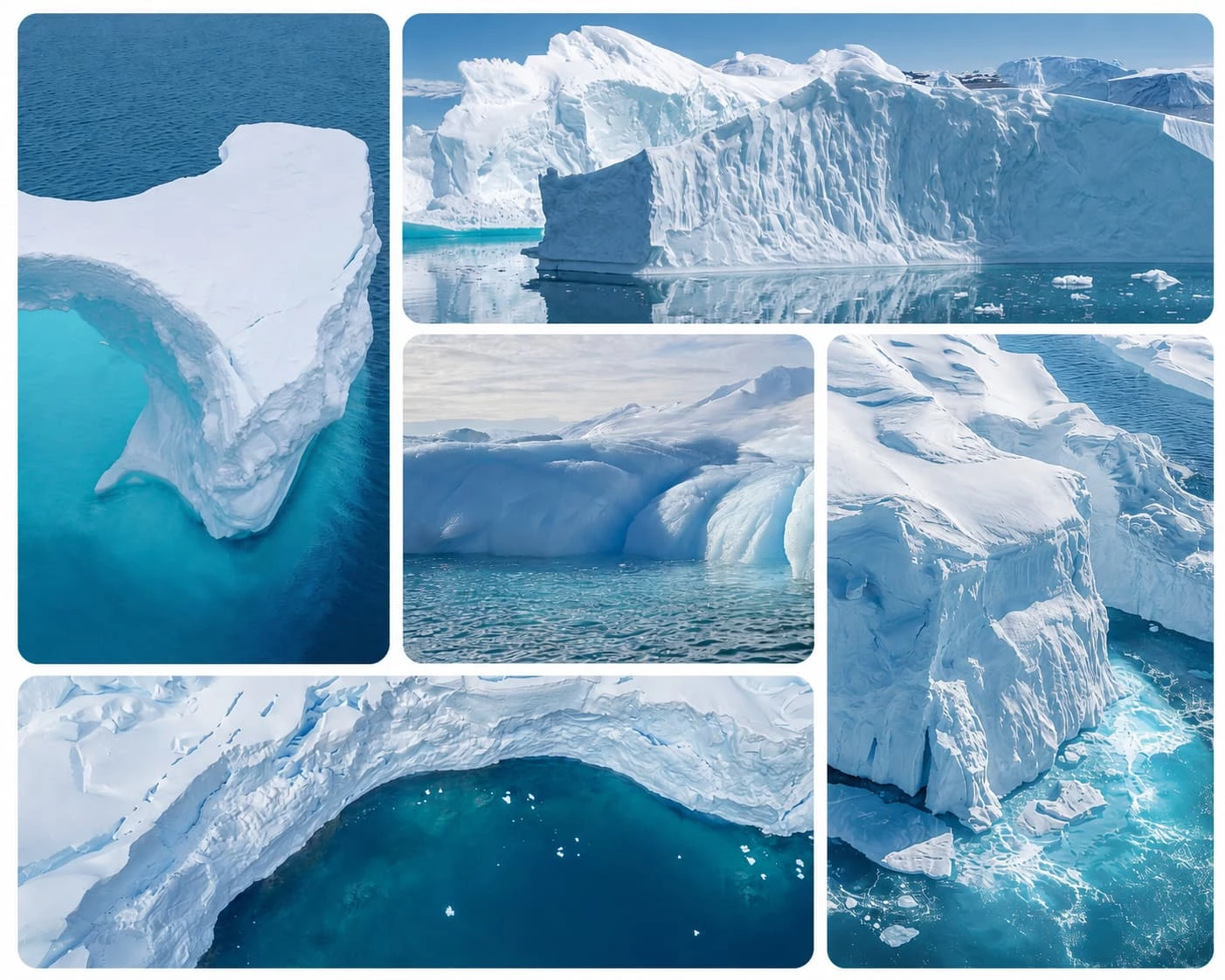Les nuances de bleu en Antarctique