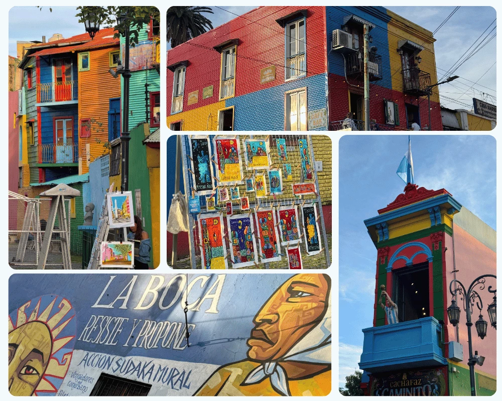 photos très colorées des rues de Buenos Aires