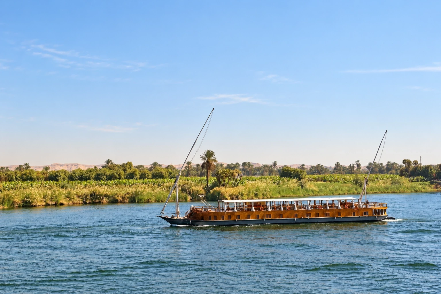 Dahabiya sur le Nil en Egypte