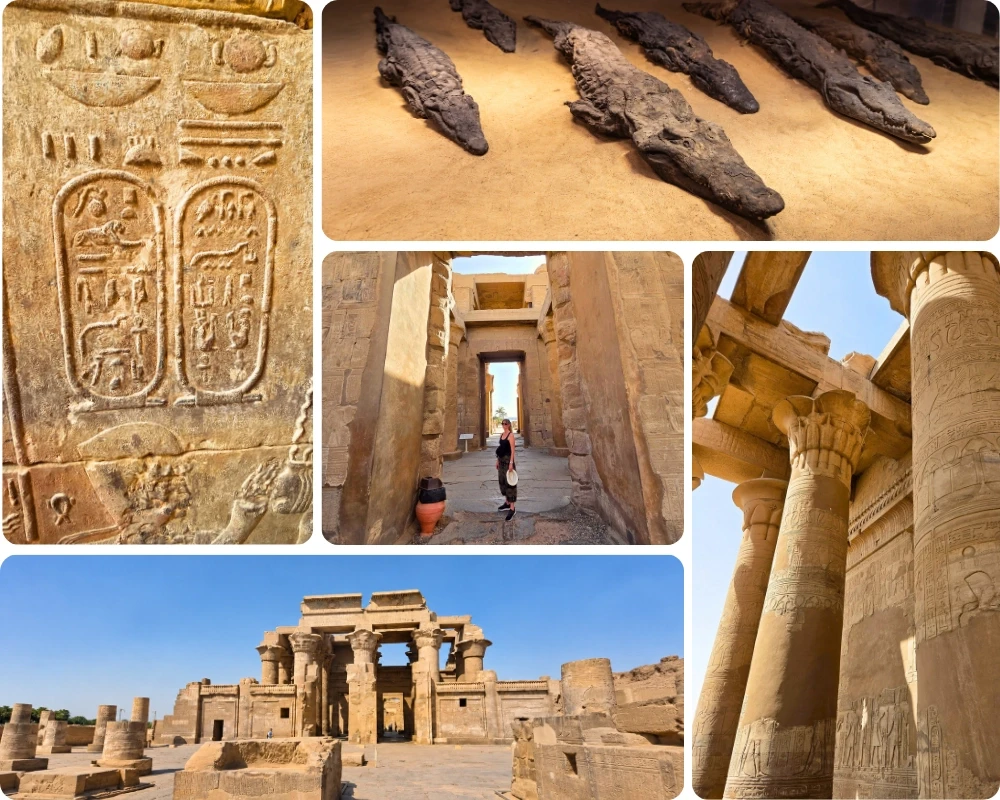 Photos de Julien au temple de Kom Ombo : musée dédié au dieu crocodile Sobek