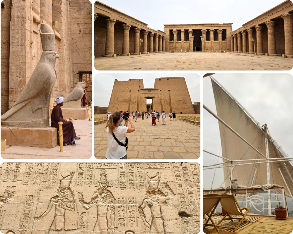 Photos de Julien au temple d'Horus à Edfou