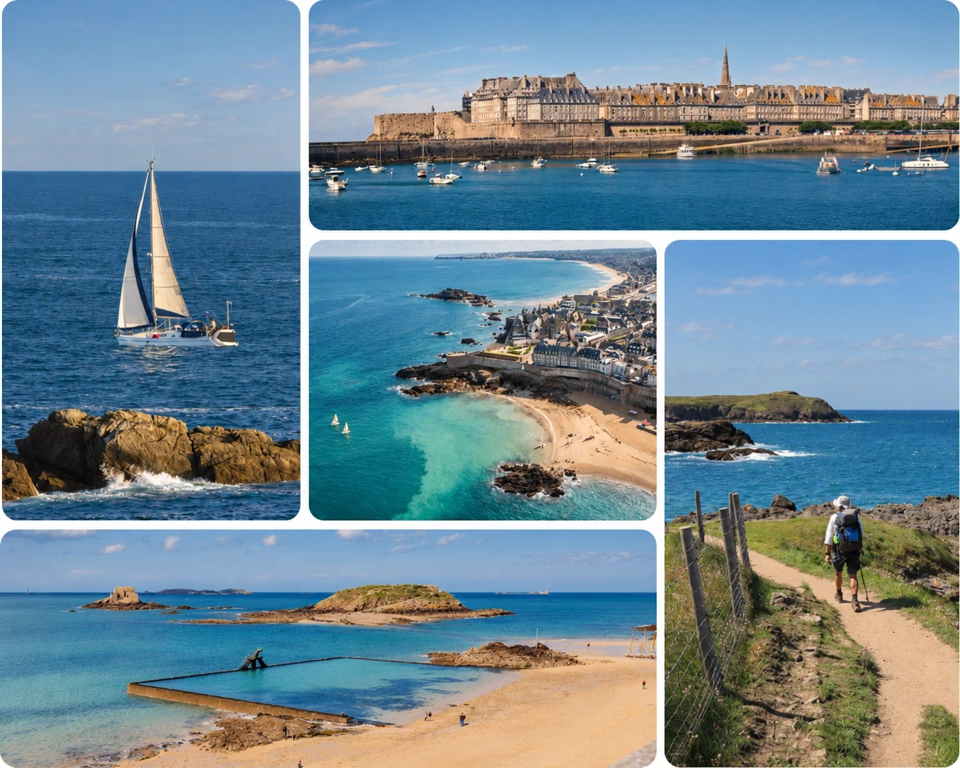 Mosa&iuml;que de la ville de Saint-Malo en Bretagne