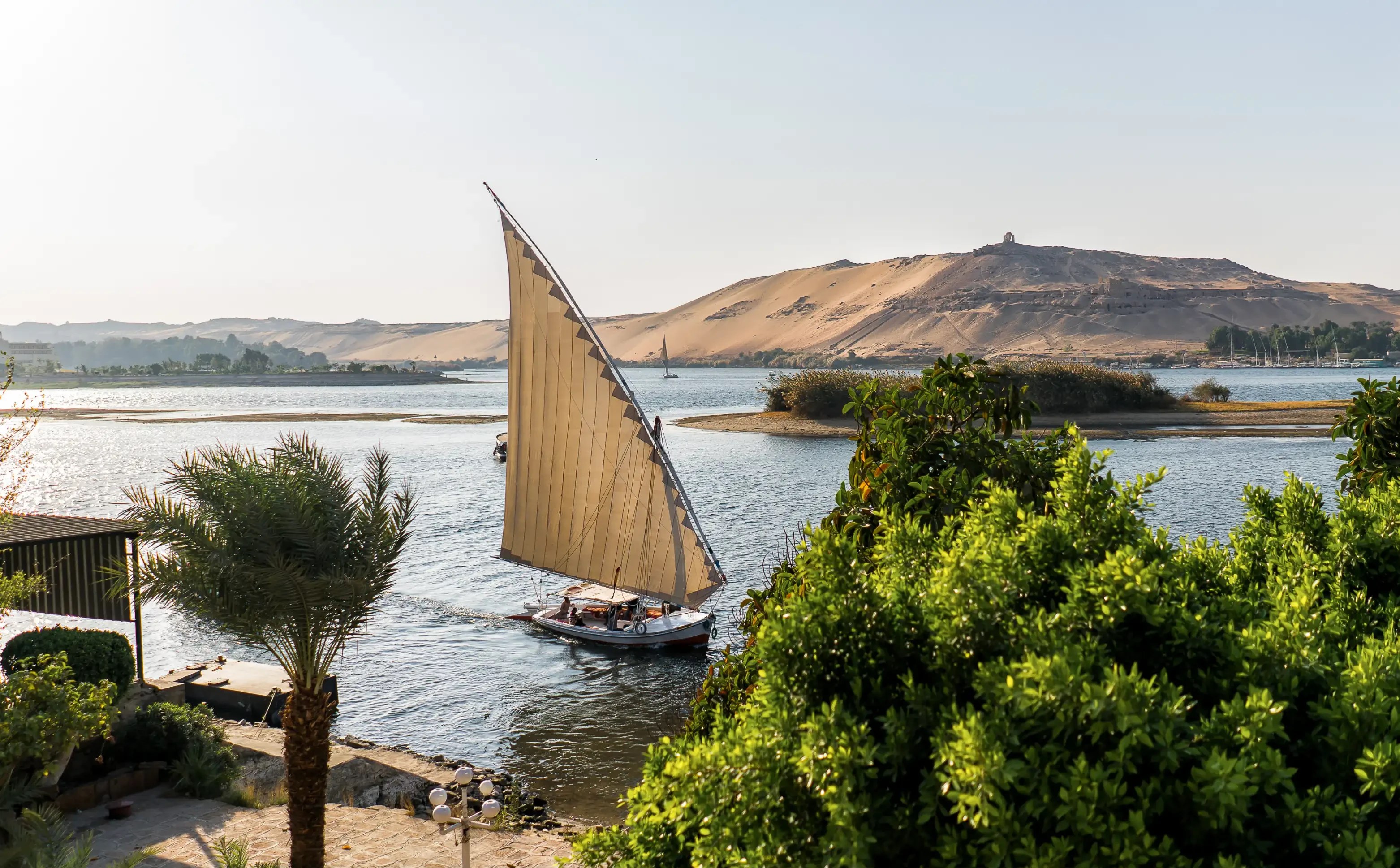 Felouque sur le Nil près de Louxor, en Égypte