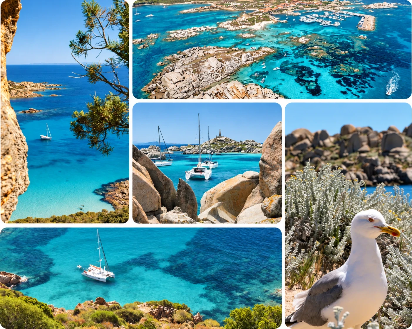 Mosaic of different landscapes in the Lavezzi Islands